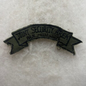 US Army Joint Security Area Scroll Subdued Korean Made